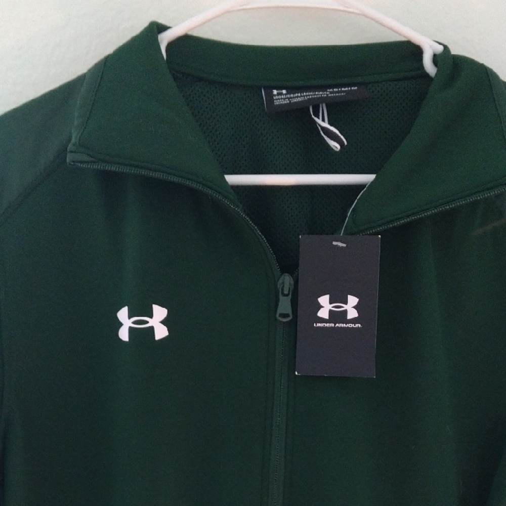 Under Armour Forest Green Zip Jacket Size Medium Nwt - Picture 3 of 5